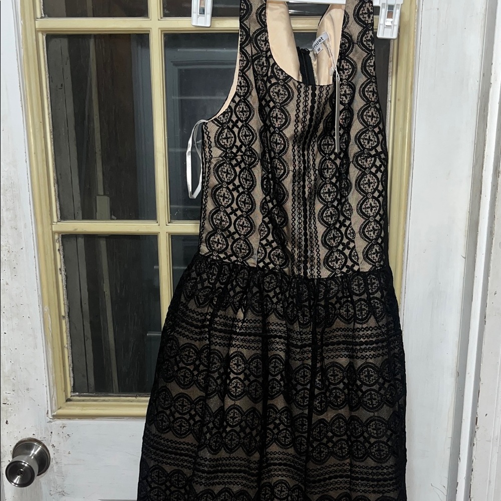 NWT Minuet Elegant Black Lace Dress